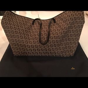 Fendi Zucca Mammogram Canvas Tote